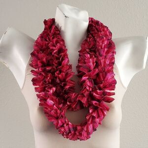 BOGO Scarf Sale - Pink and Purple Ruffle Infinity Scarf